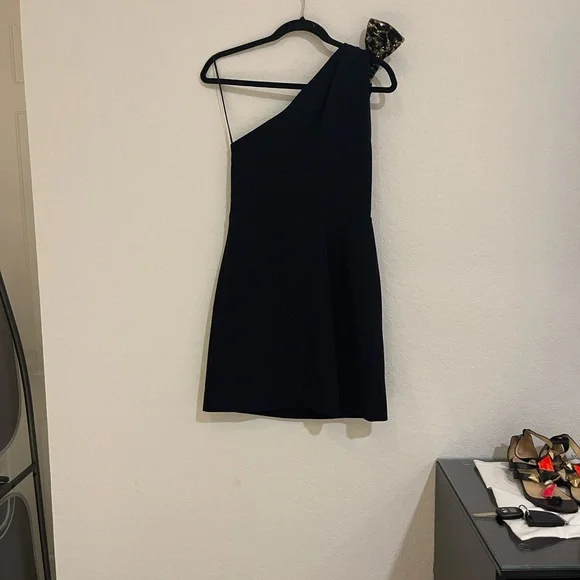 MIU MIU One Shoulder Mini Dress with Bow Accent NWT $2570 Size 40